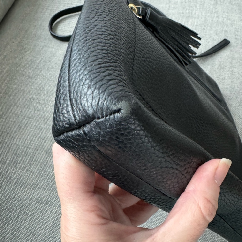 Kate Spade Black Pebbled Leather Tassel Zip Crossbody Bag - Picture 7 of 8